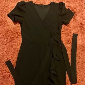 Beautiful simple black dress.